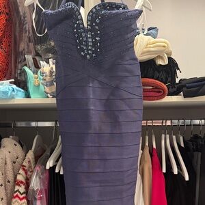 Elegant blue Beaded Dress